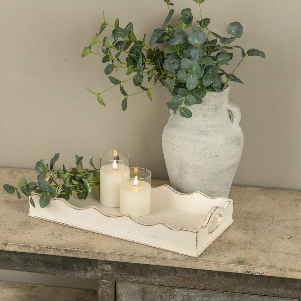 Cream Wooden Tray