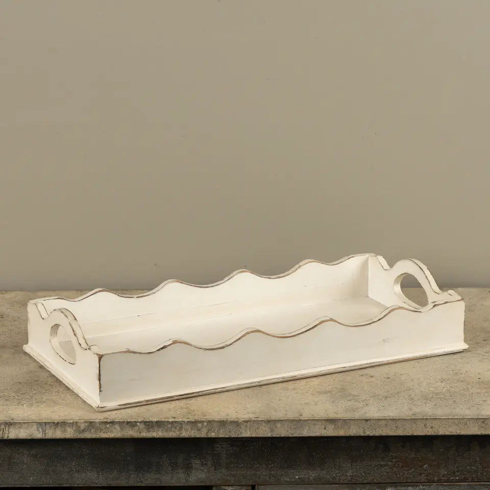 Cream Wooden Tray