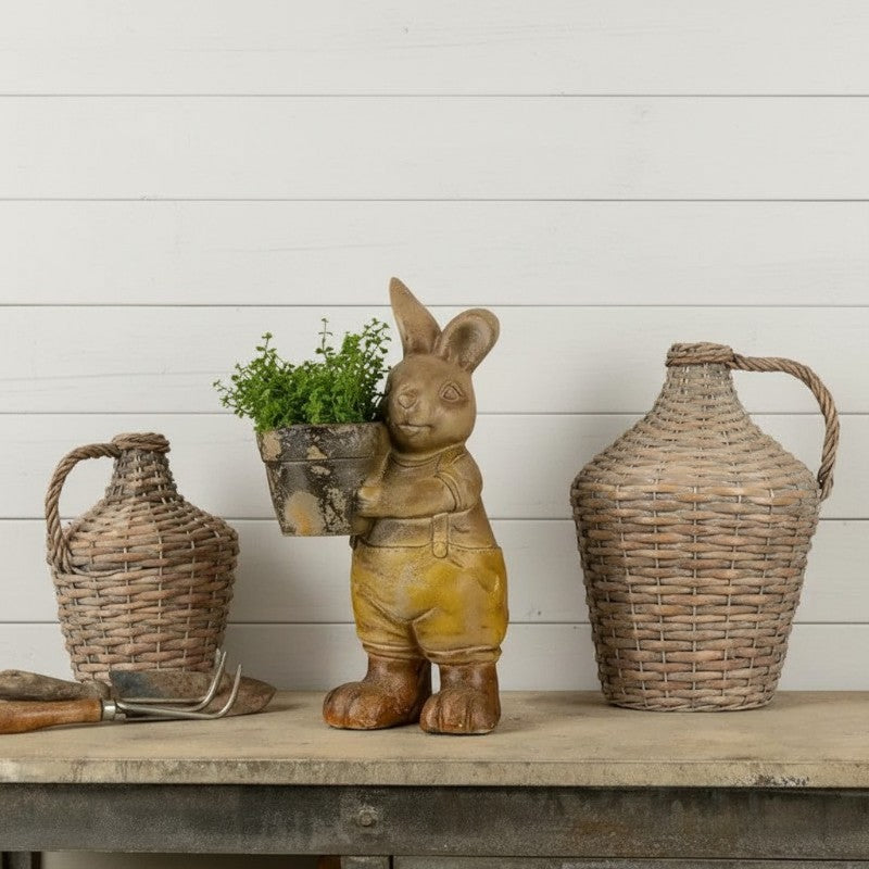 Brown Bunny With Black Pot