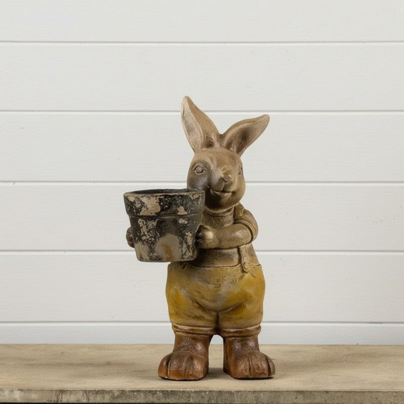 Brown Bunny With Black Pot