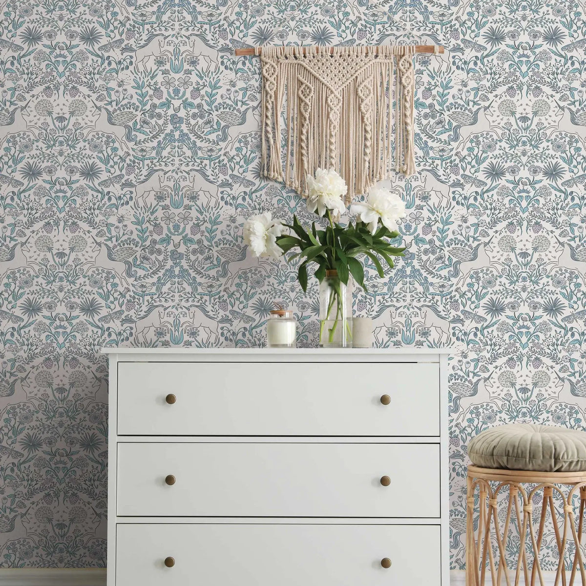 Unicorn Garden Peel & Stick Wallpaper