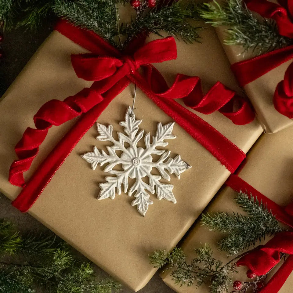 White Snowflake Ornament