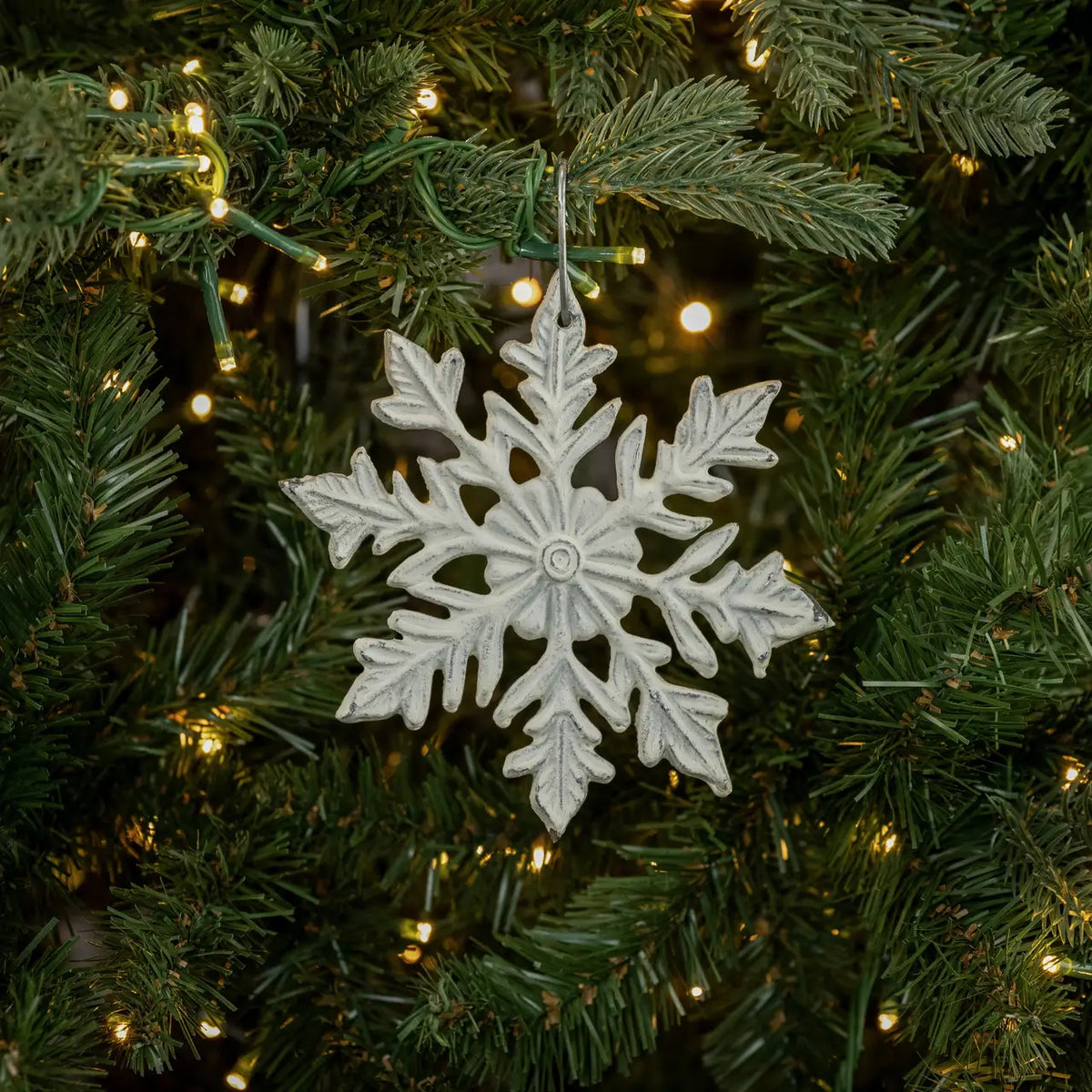 White Snowflake Ornament