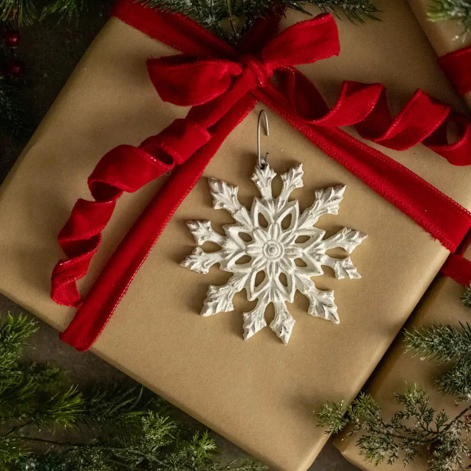 White Snowflake Ornament