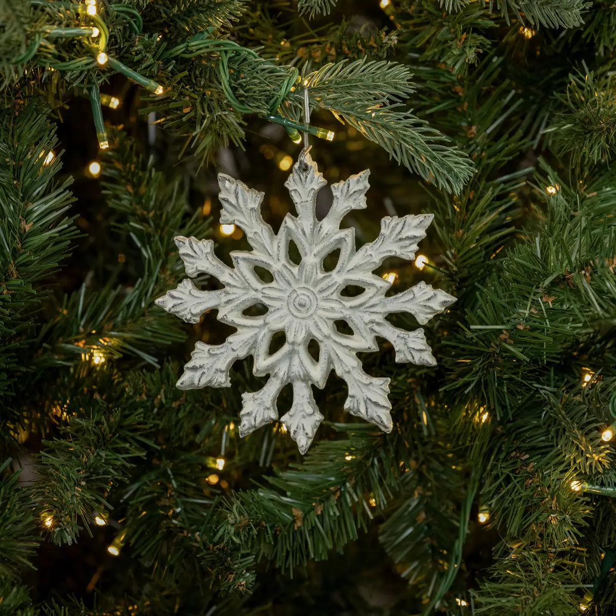 White Snowflake Ornament