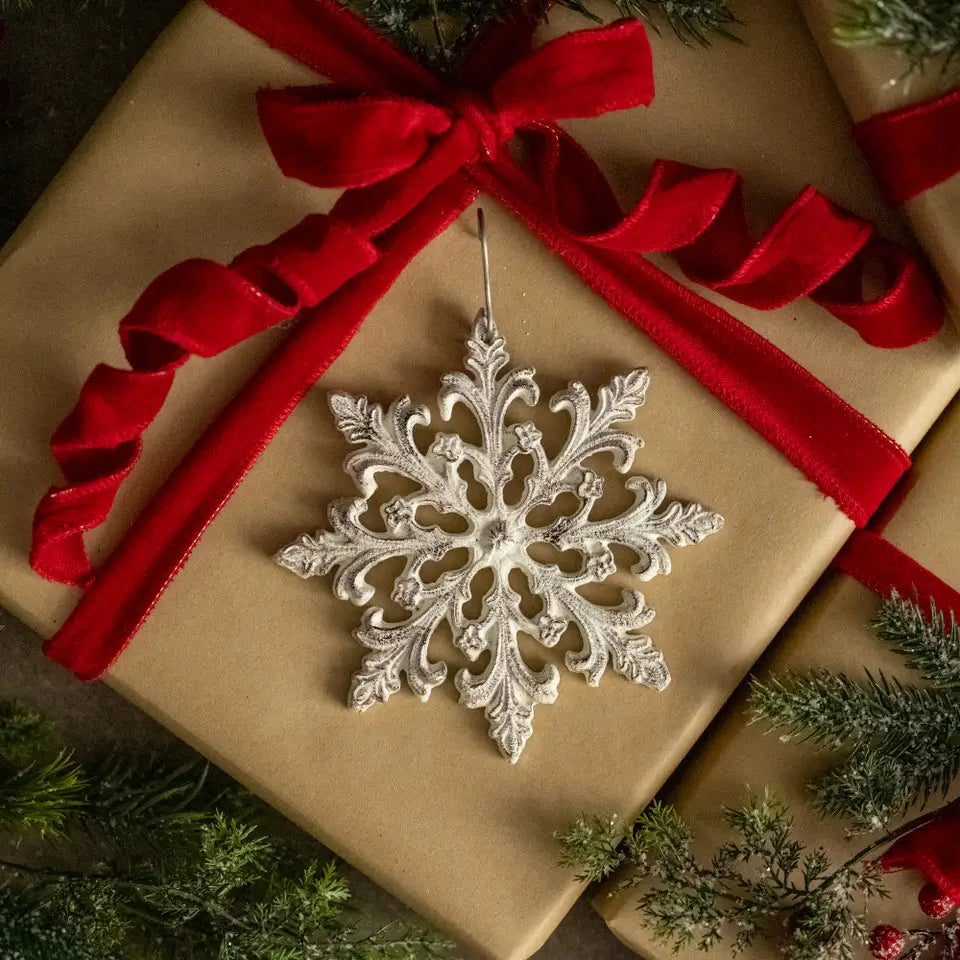 White Snowflake Ornament