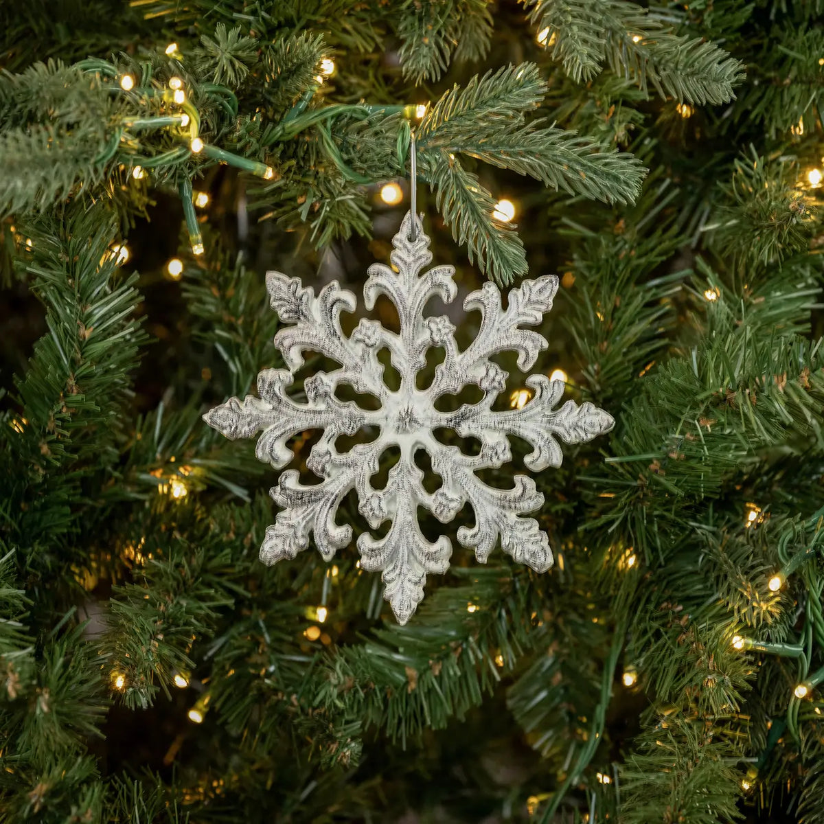 White Snowflake Ornament