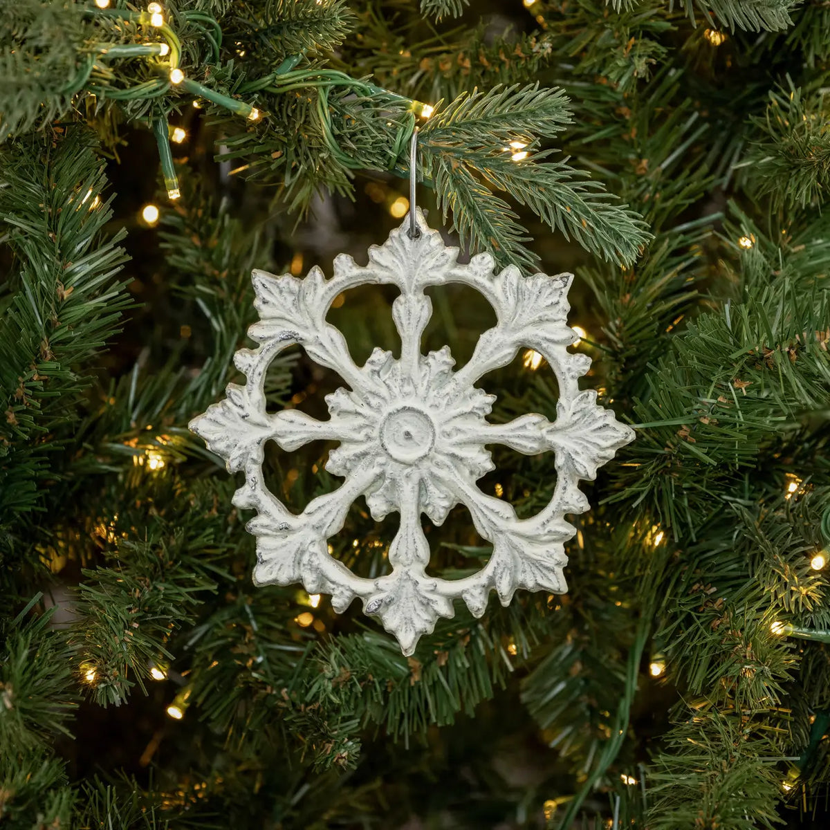 White Snowflake Ornament