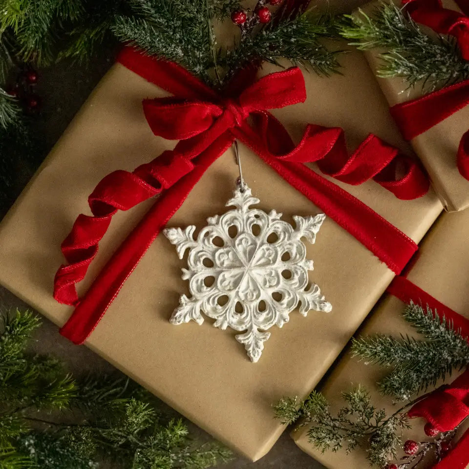 White Snowflake Ornament