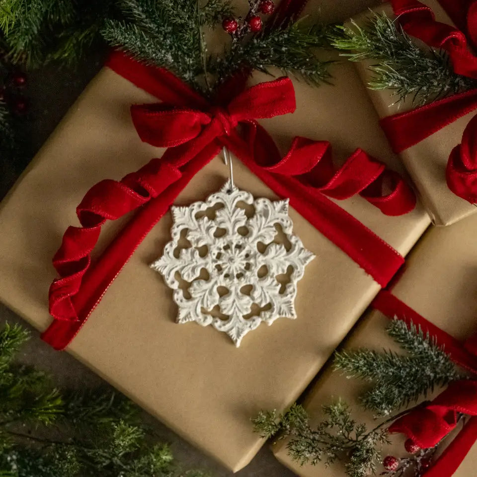 White Snowflake Ornament