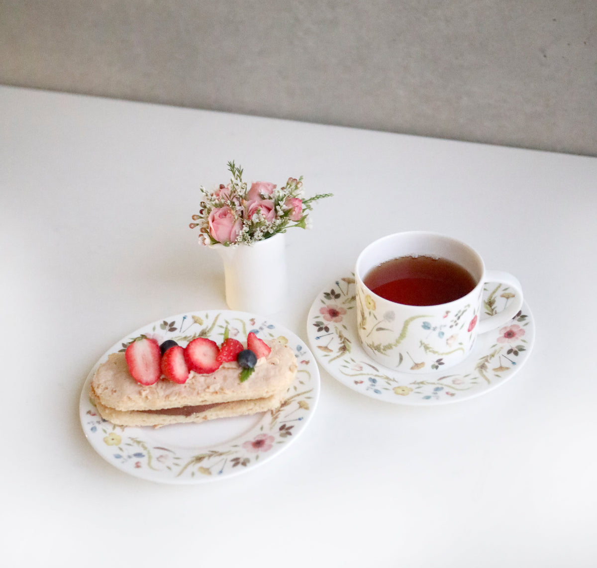 Scandinavian Floral Cup & Saucer