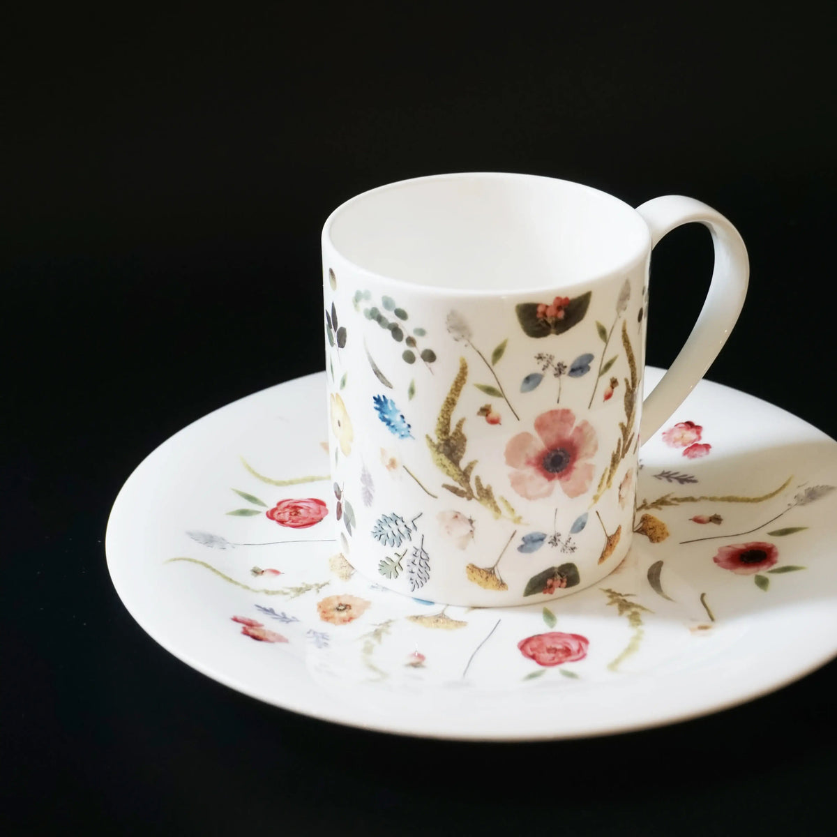 Scandinavian Floral Mug Set