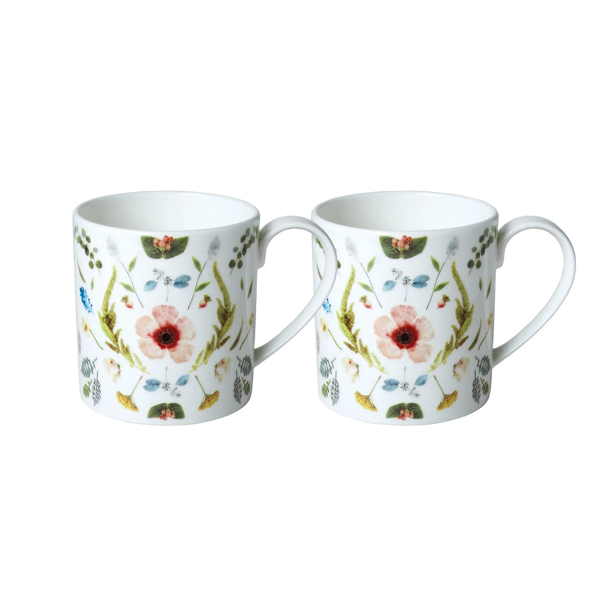 Scandinavian Floral Mug Set
