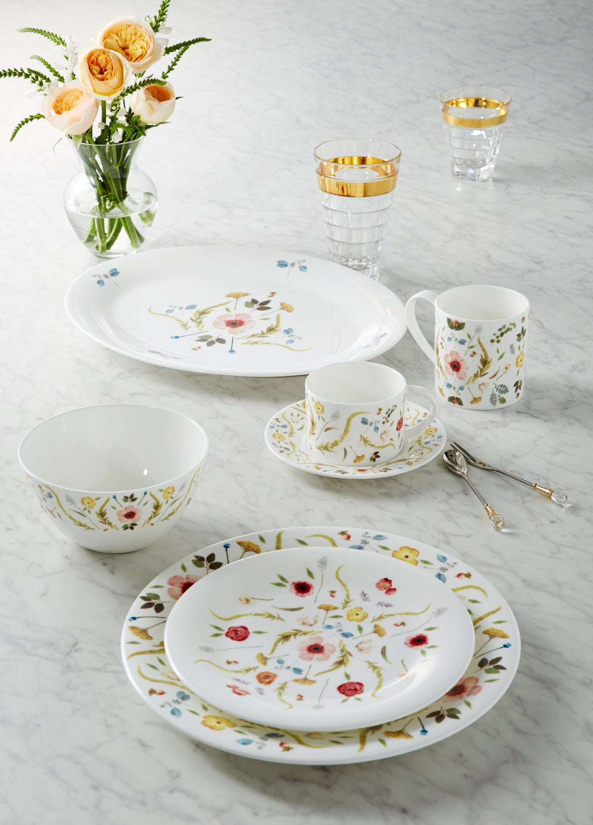 Scandinavian Floral Cup & Saucer