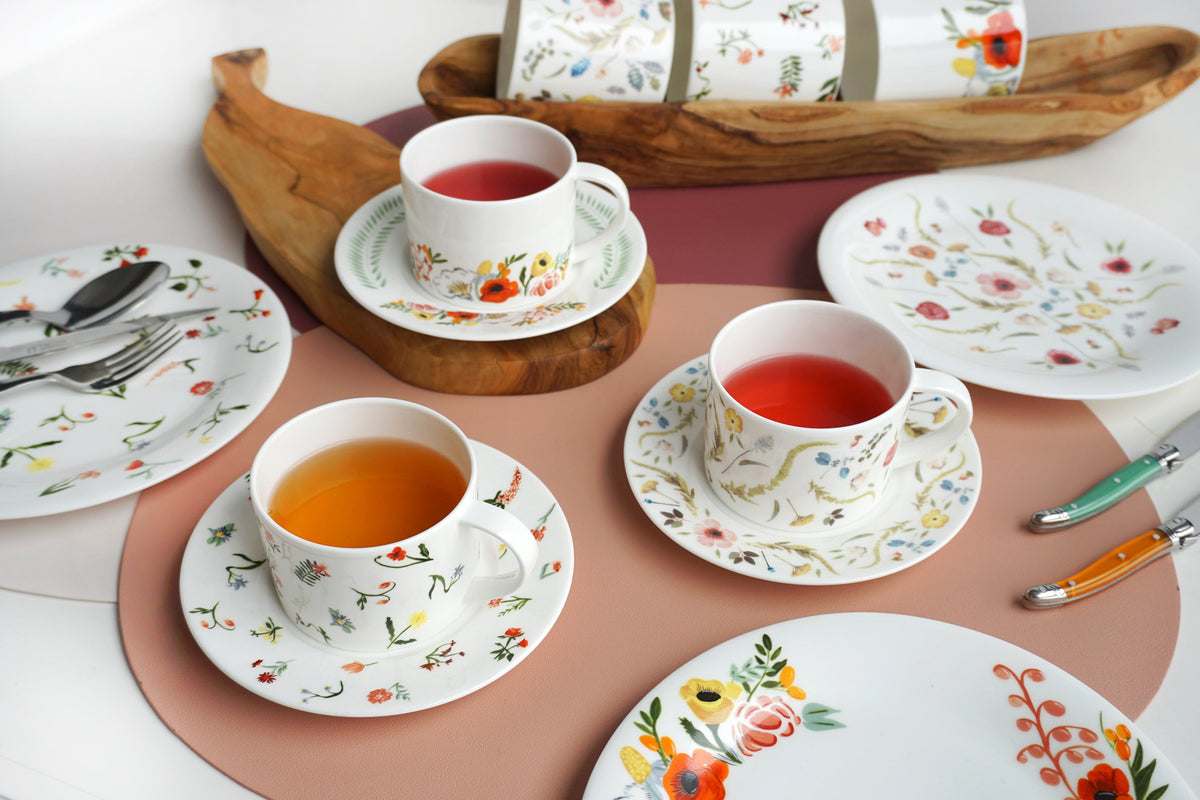 Scandinavian Floral Cup & Saucer
