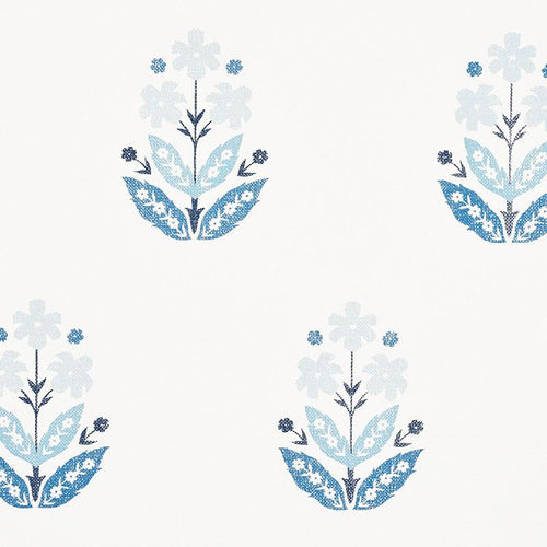 Schumacher Floweret Paperweave Wallpaper | A Cottage in the City