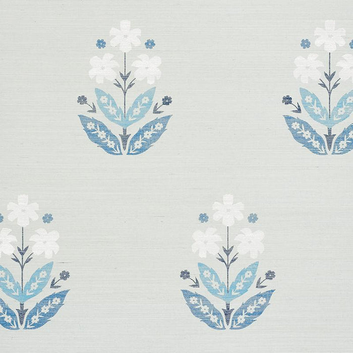 Schumacher Floweret Sisal Wallpaper | A Cottage in the City