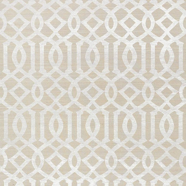 Schumacher Imperial Trellis Sisal Wallpaper | A Cottage in the City