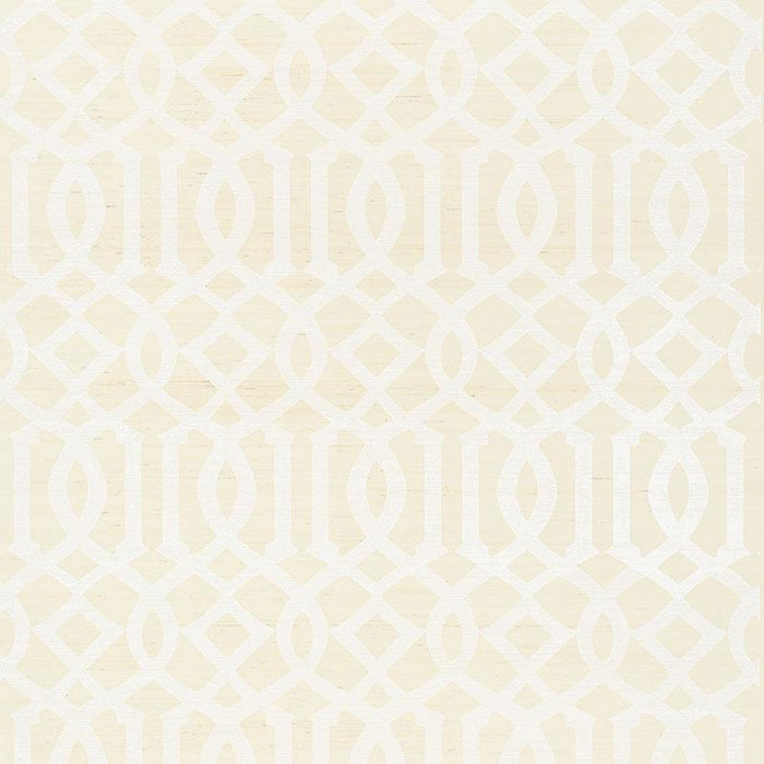 Schumacher Imperial Trellis Sisal Wallpaper | A Cottage in the City