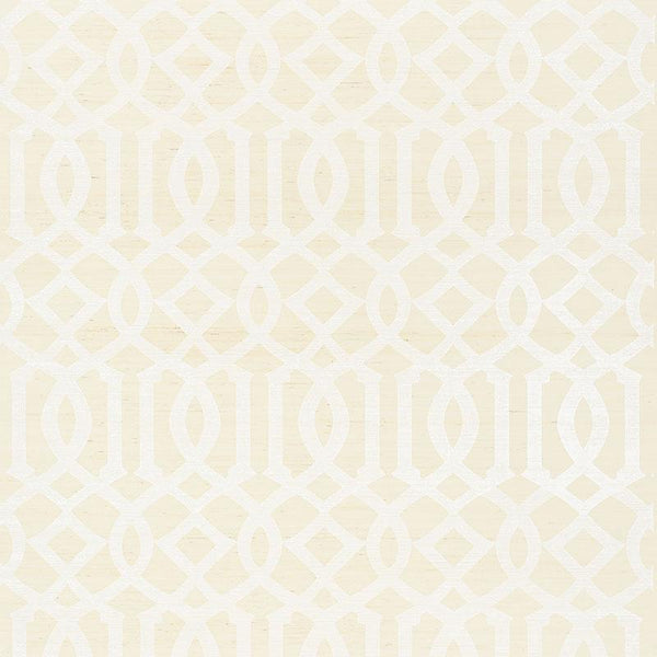 Schumacher Imperial Trellis Sisal Wallpaper | A Cottage in the City