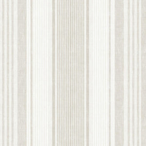 Schumacher Linen Stripe Wallpaper