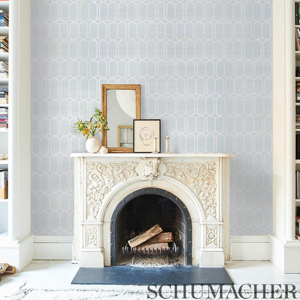 Schumacher Modern Trellis Sisal Wallpaper | A Cottage in the City