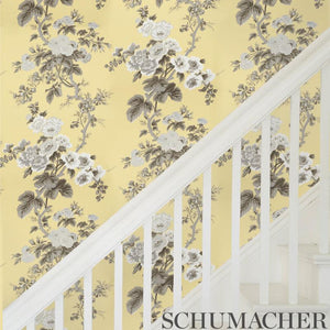 Schumacher Pyne Hollyhock Wallpaper