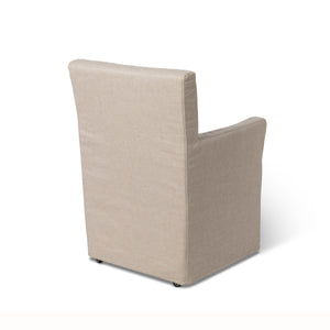 Slip Covered Linen Arm Chair