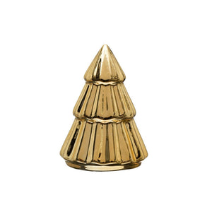 Stoneware Tree With Gold Electroplating