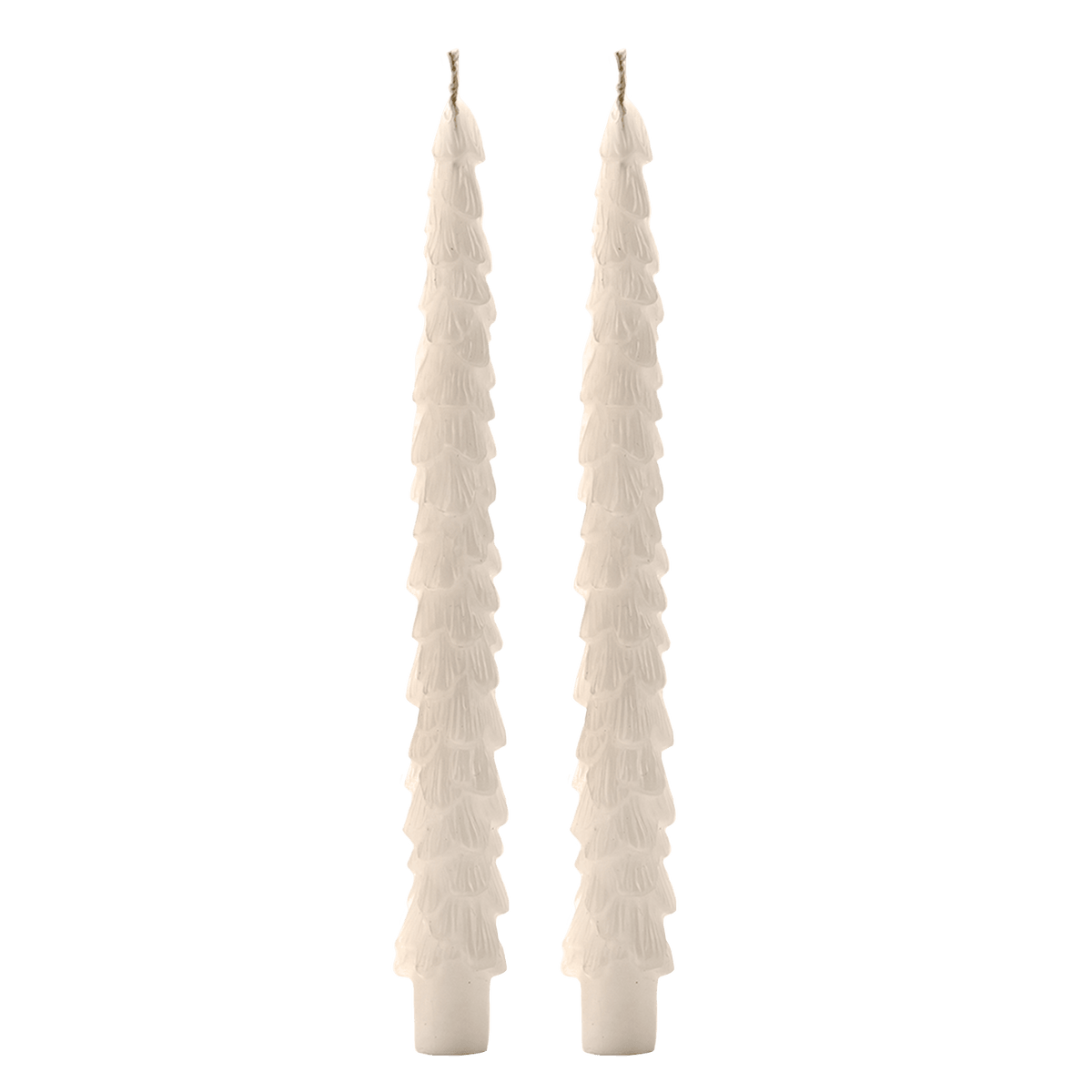 Cream Tree Taper Candle Set