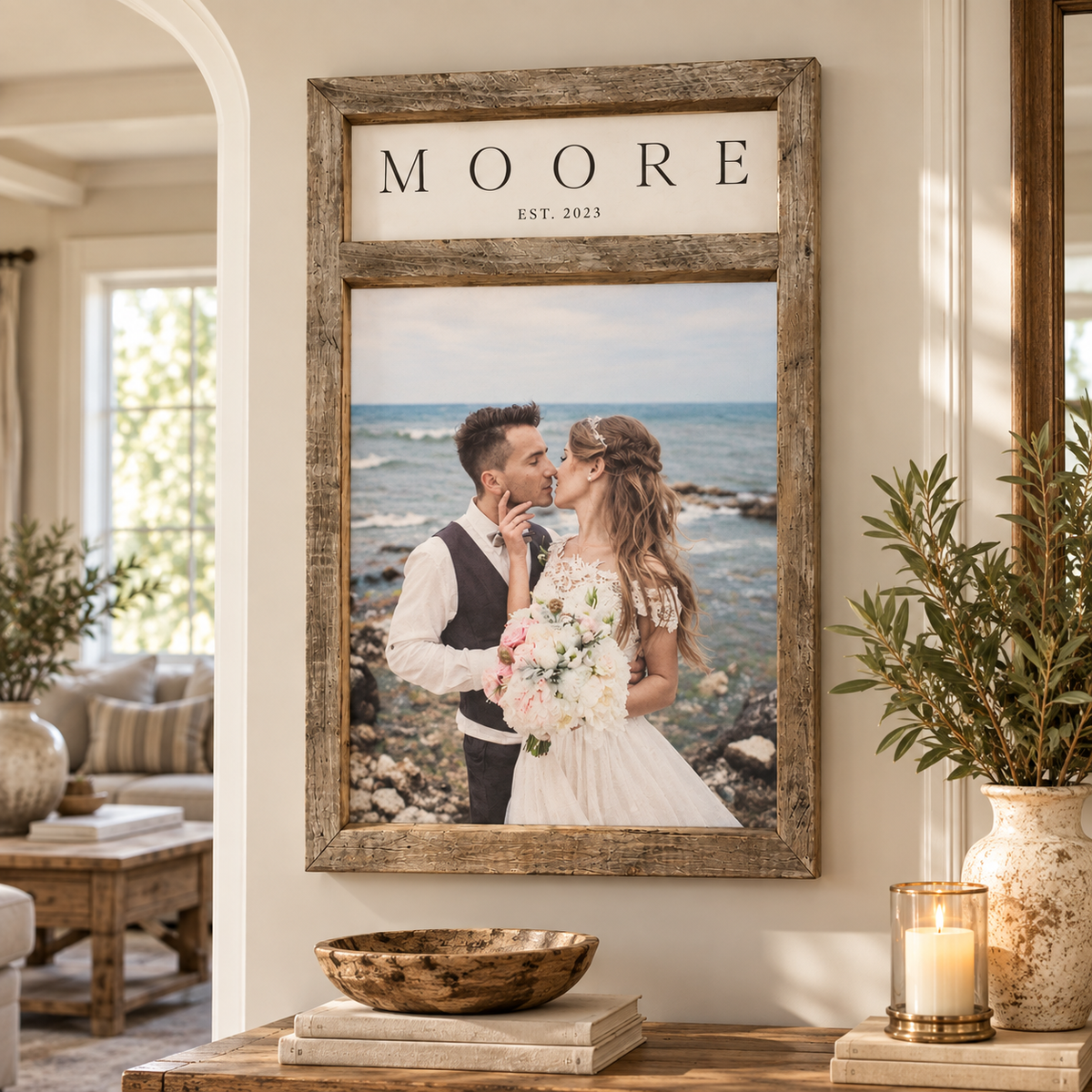 Timberwood Family Name Canvas Photo Frame