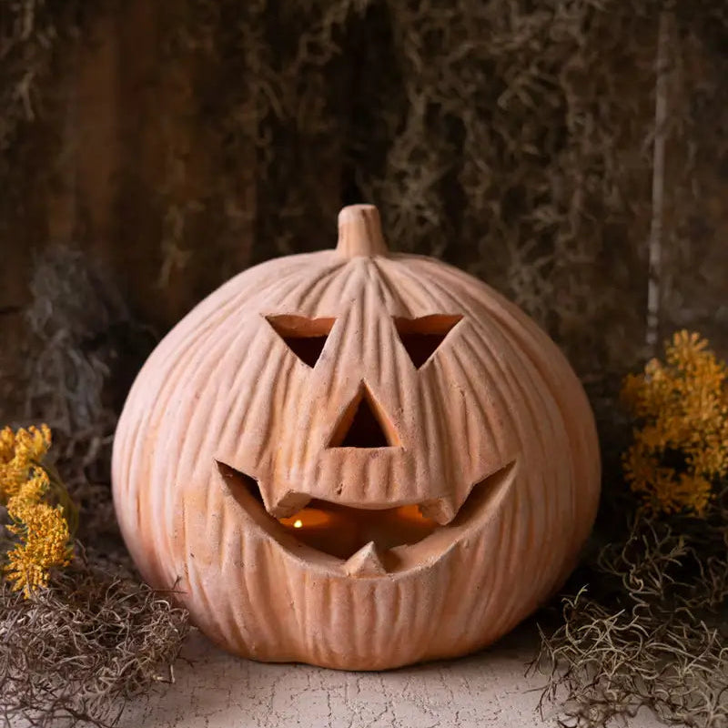 Terracotta Jack-O-Lantern