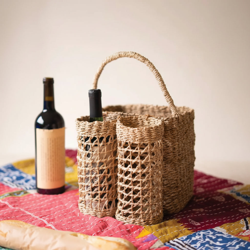 Seagrass Wine Storage Basket