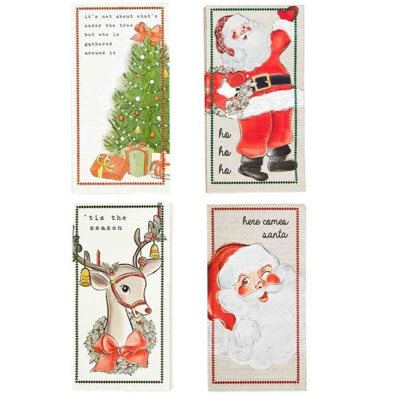 Vintage Christmas Paper Guest Towels Set A Cottage in the City