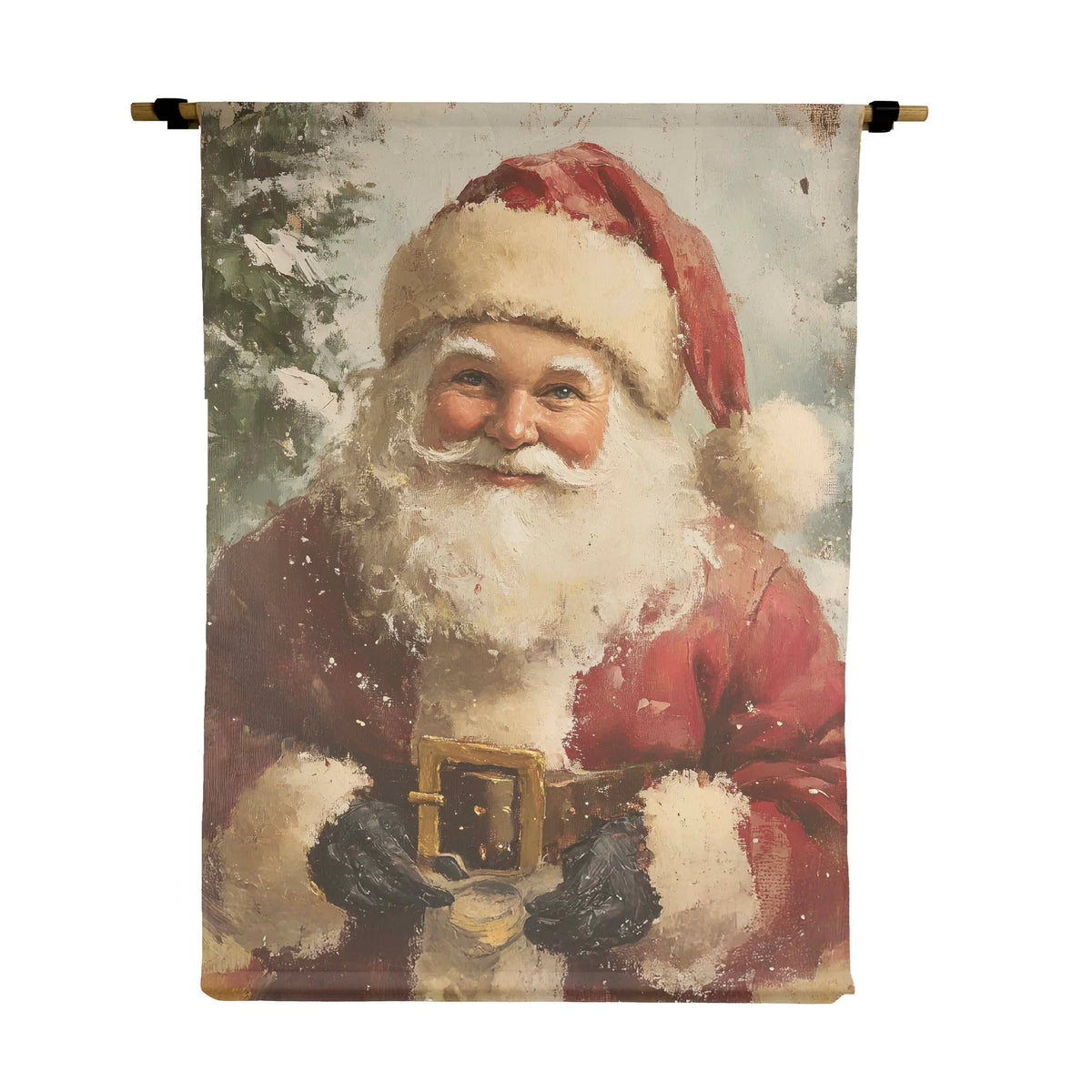 Vintage Santa Two Scroll