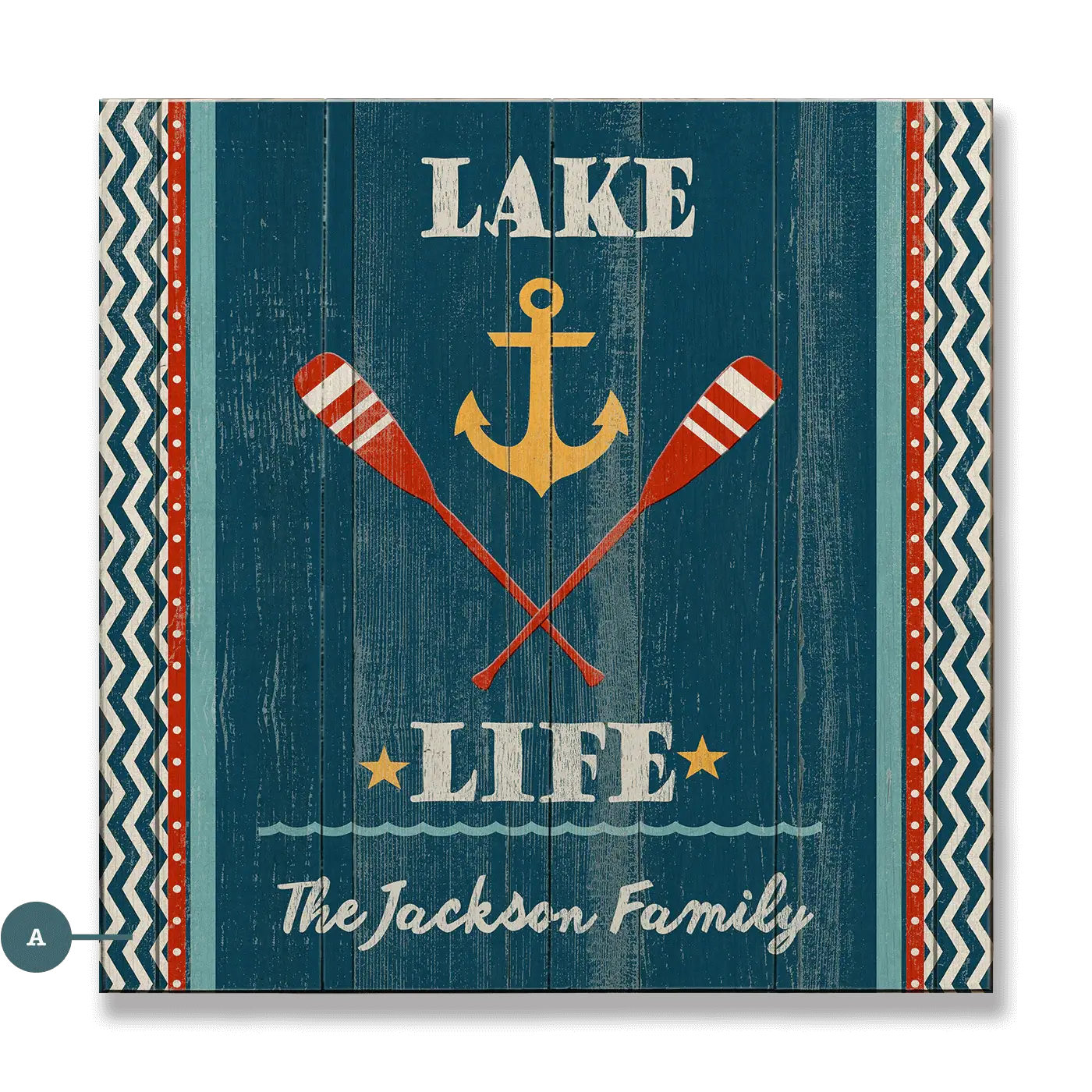 Personalized Lake Life Wood & Metal Wall Art