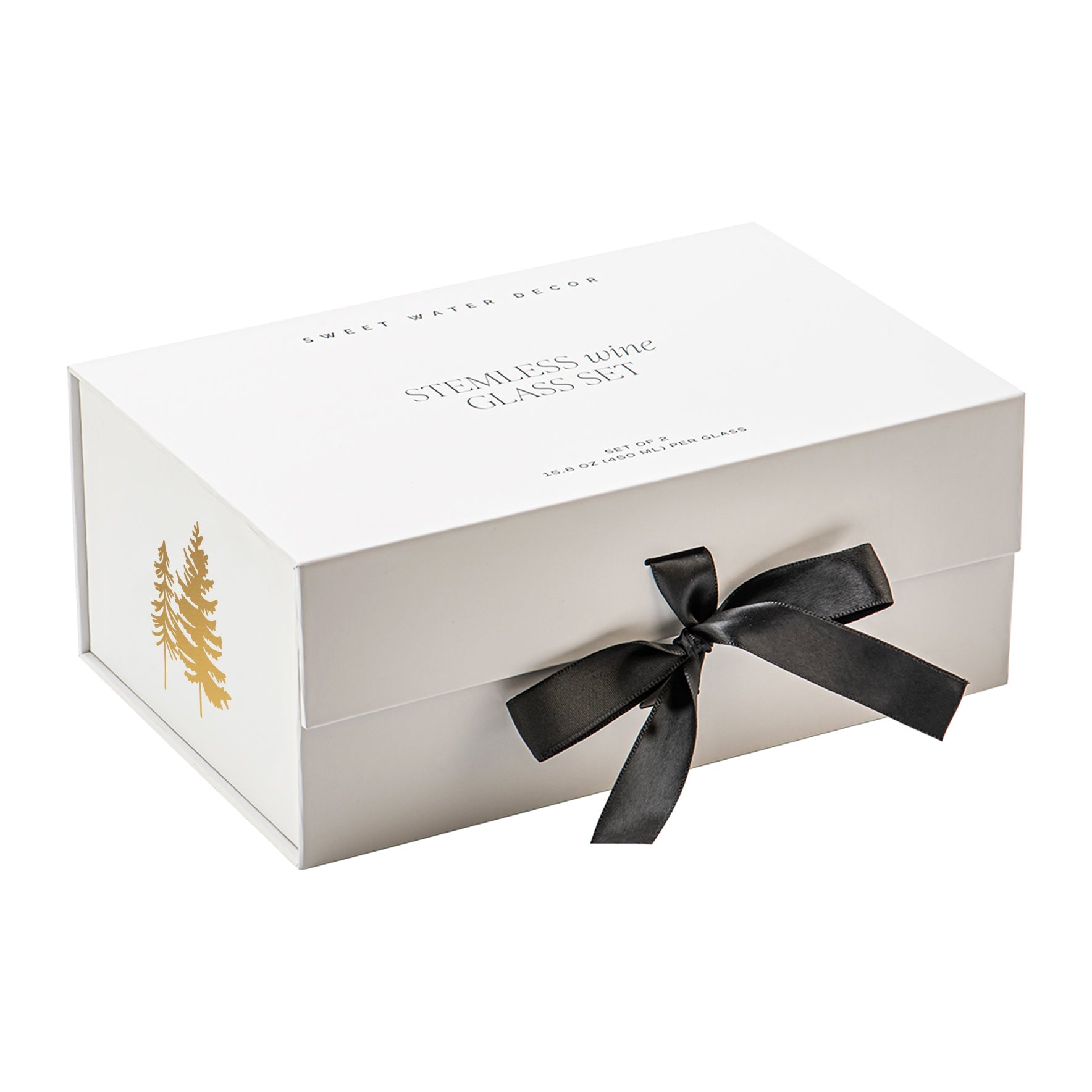 Trees Stemless Wine Glass Set