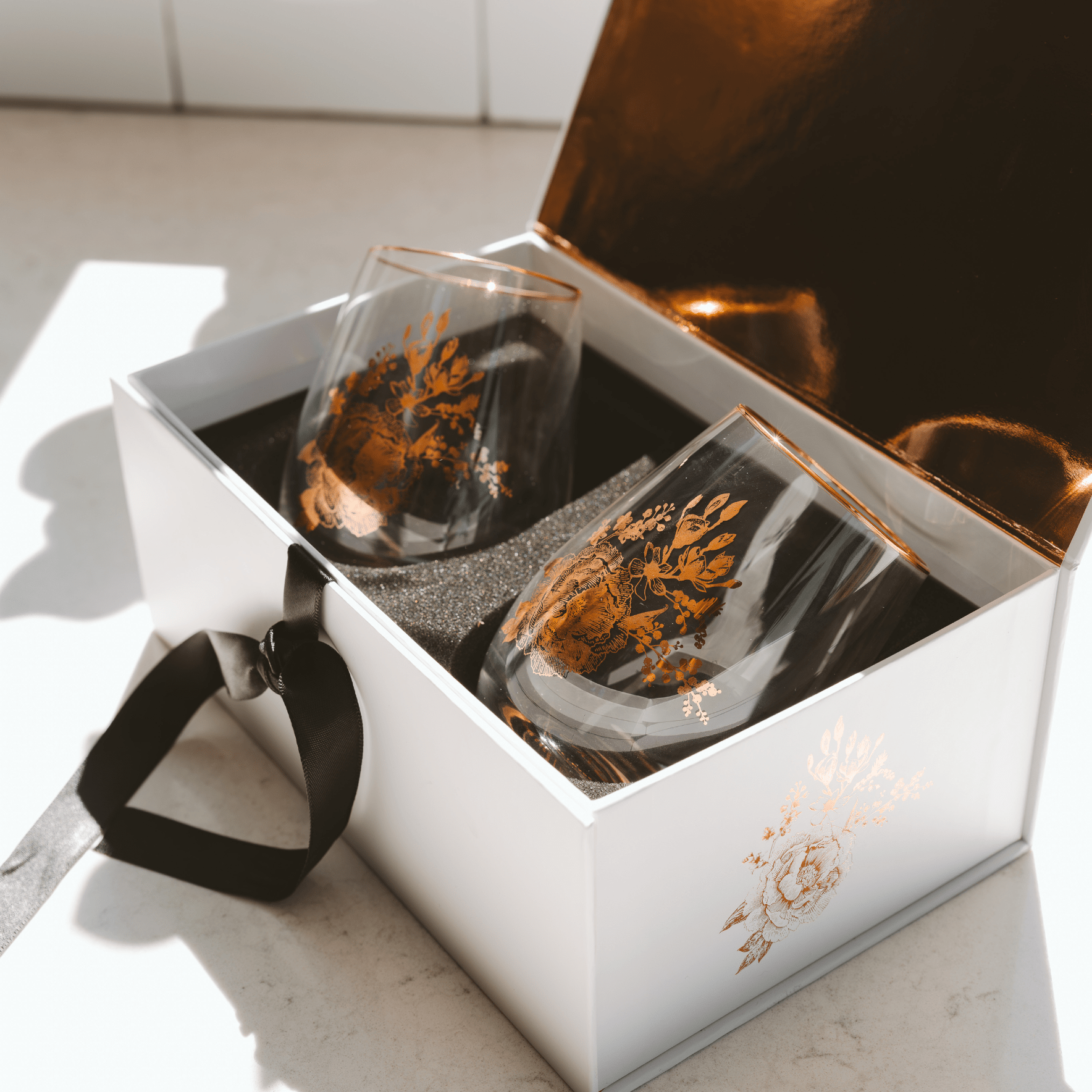 Delft Stemless Wine Glass Boxed Set