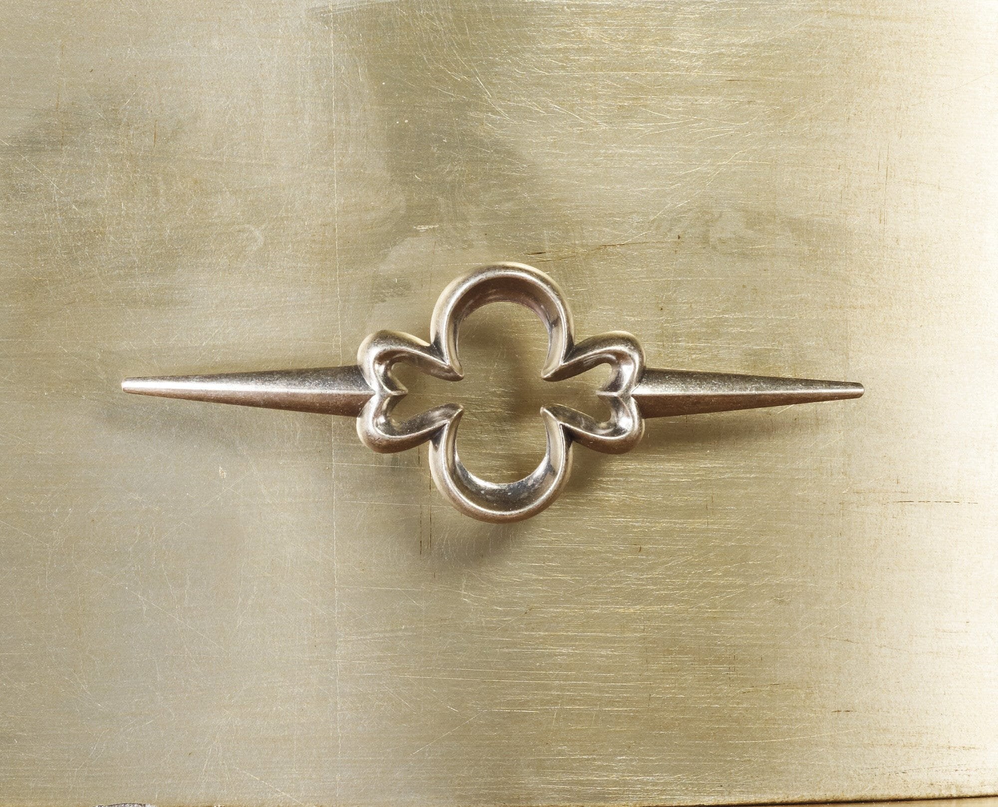 Sanctuary Three Drawer Shaped Front Gold Chest