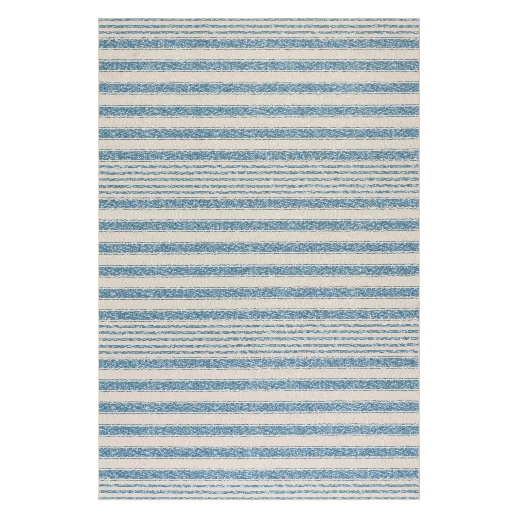 Vion Coastal Striped Machine Washable Rug