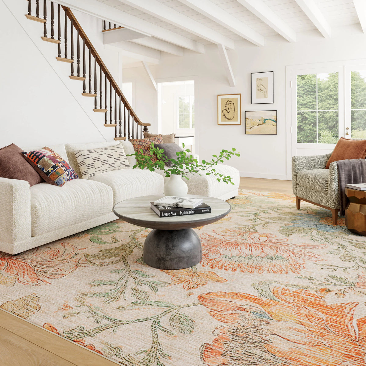 Generator Collection Rug Exploded Floral Machine Washable Rug