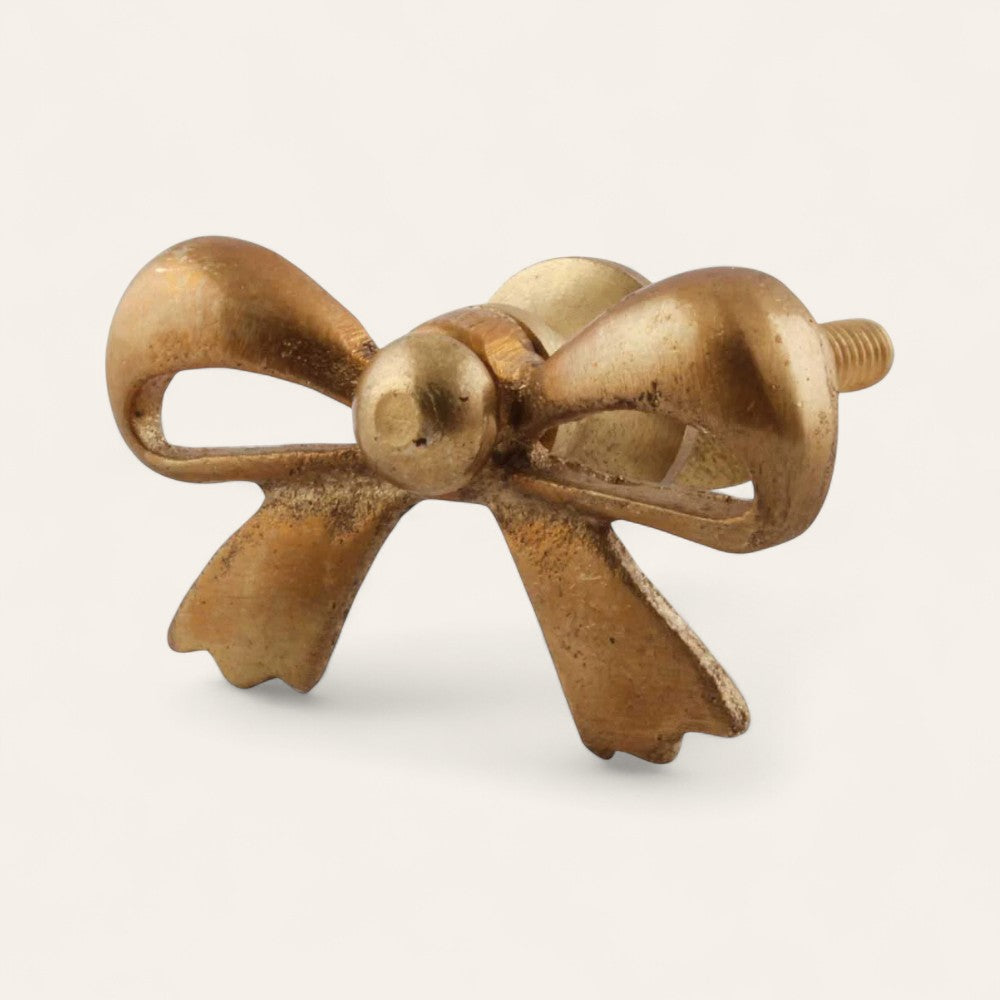 Antiqued Brass Bow Knob
