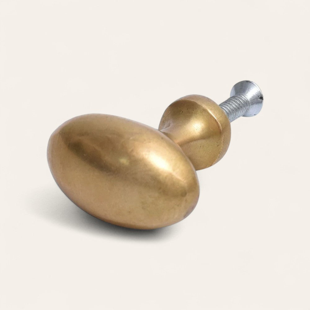 Antiqued Brass Oval Knob