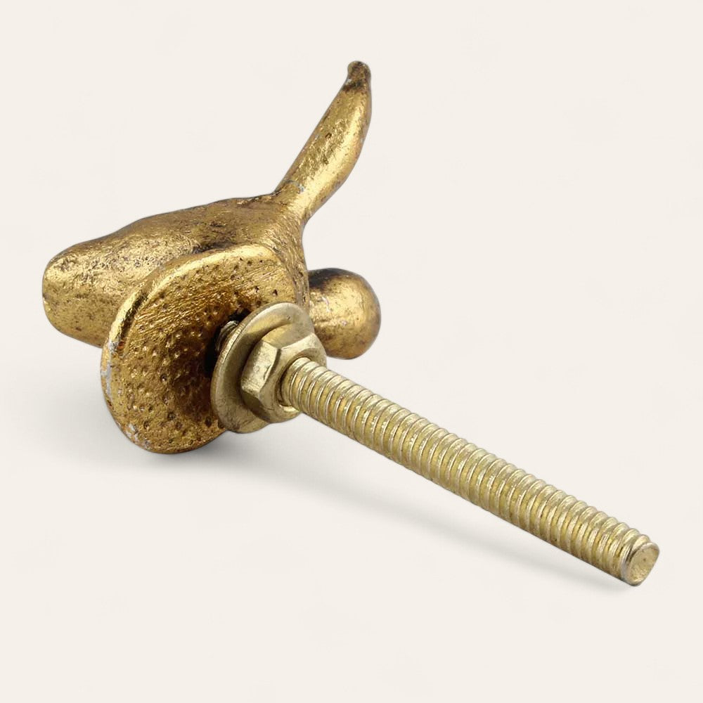 Antiqued Gold Rabbit Knob