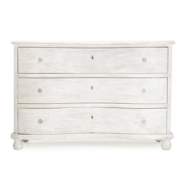 Antiqued White Chloe Chest - A Cottage in the City