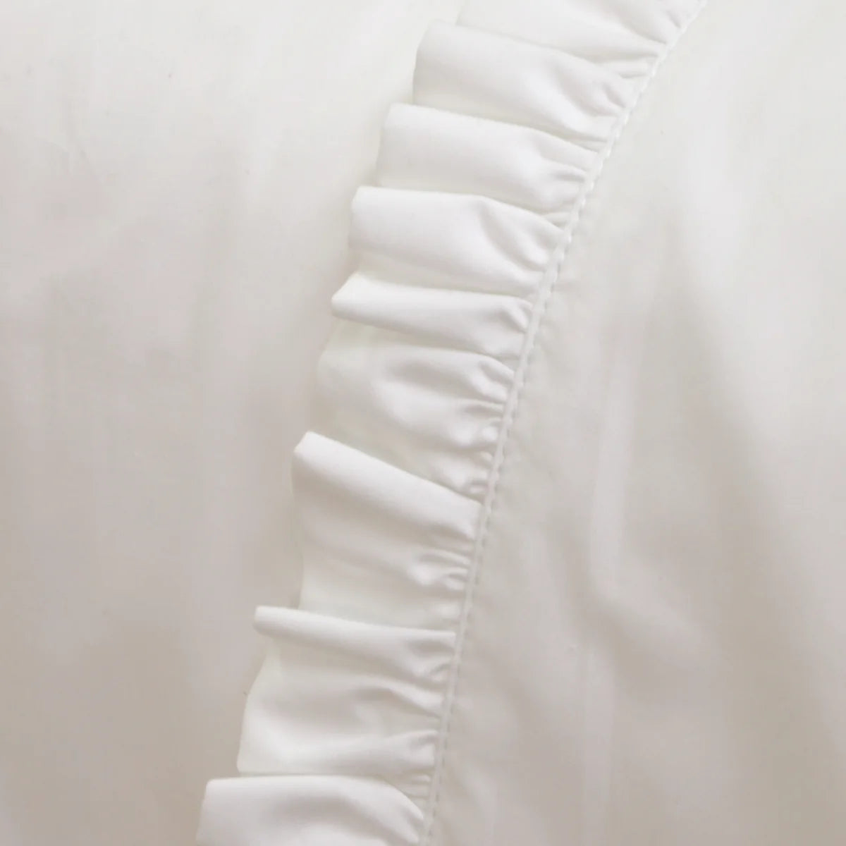 Audrey Ruffle Cotton Percale Pillowcases Pom Pom at Home