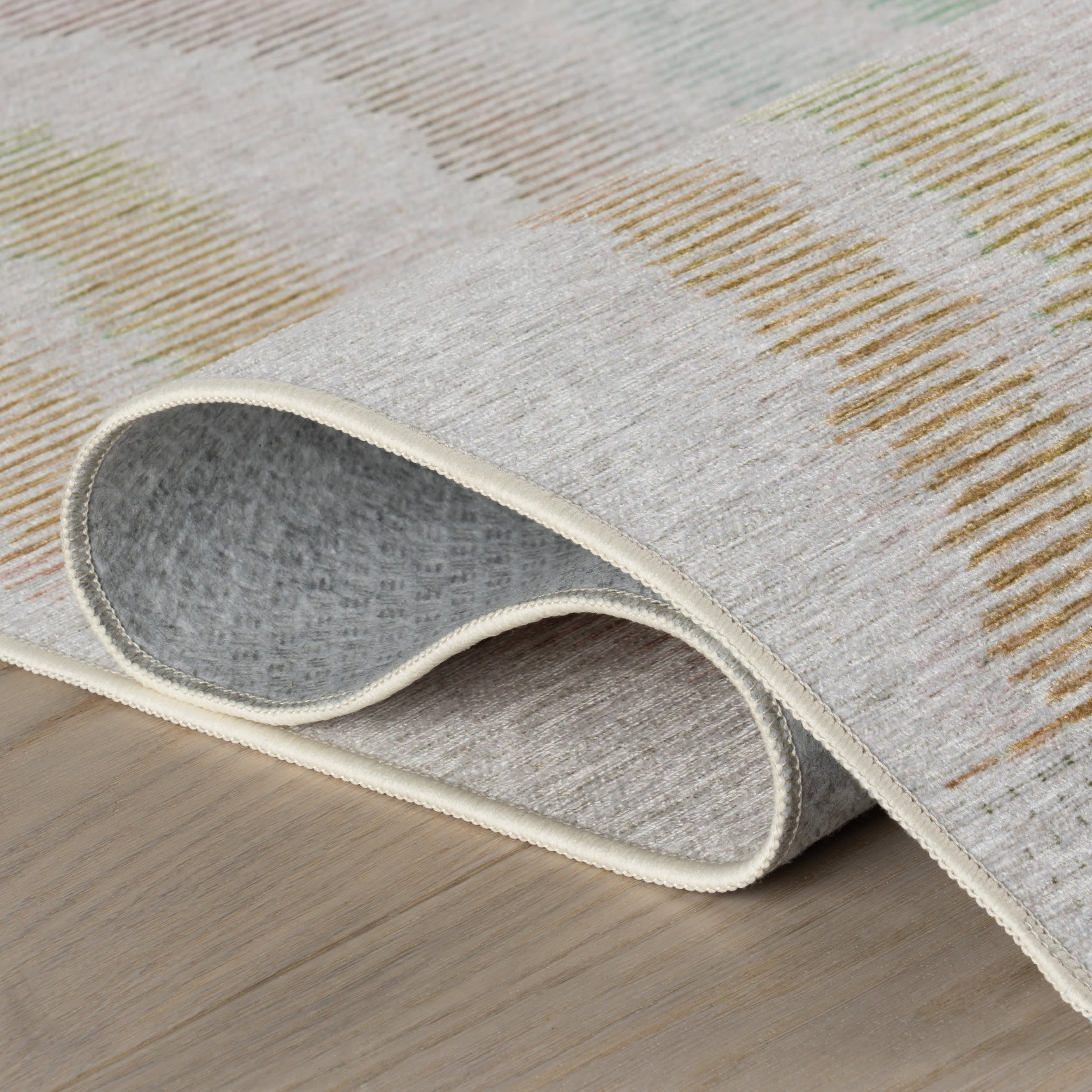 Zarek Novelty Chevron Machine Washable Rug