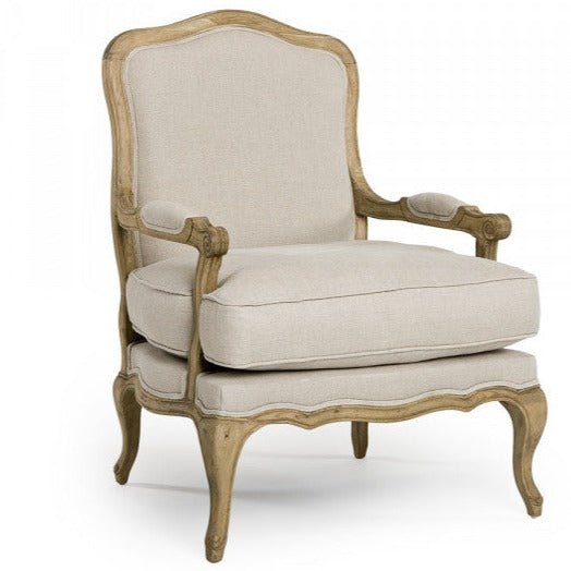 Bastille Natural Linen Love Chair - A Cottage in the City