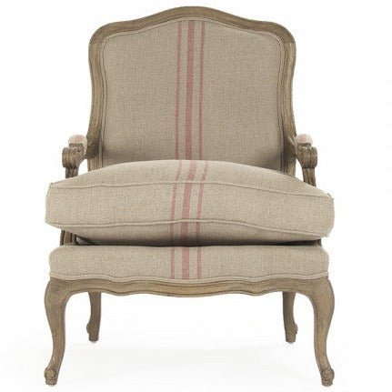 Bastille Red Stripe Love Chair - A Cottage in the City