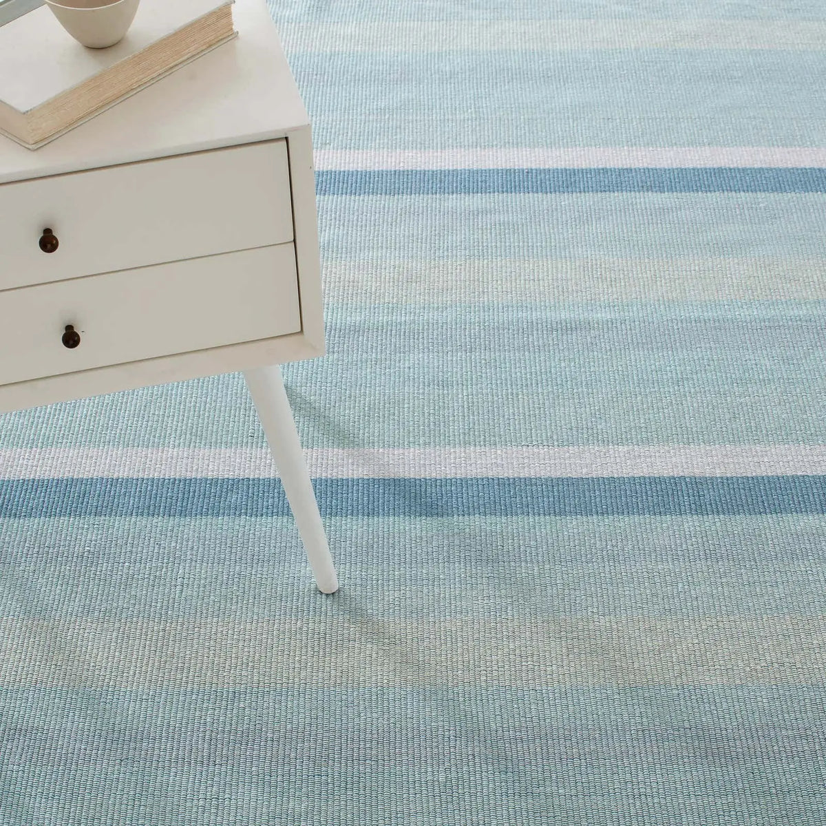 Dash & Albert Shore Stripe Handwoven Cotton Rug